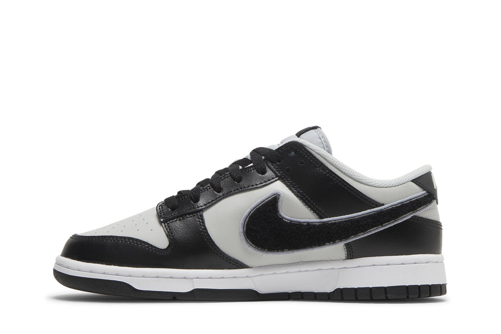 Nike Dunk Low Chenille Swoosh Black Grey - DQ7683-001