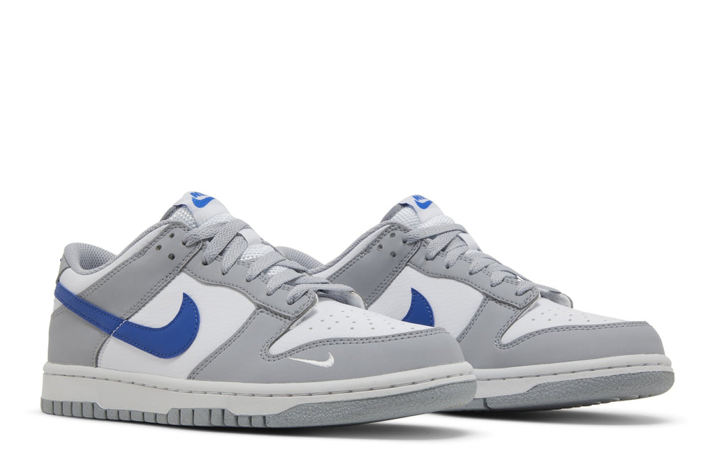 Nike Dunk Low Mini Swoosh Wolf Grey Game Royal (GS) - FN3878-001