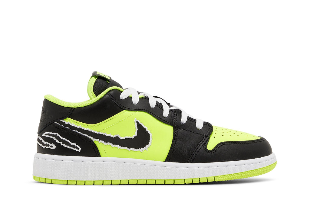 Jordan 1 Low SE Black Cat Volt (GS) - DX6666-701