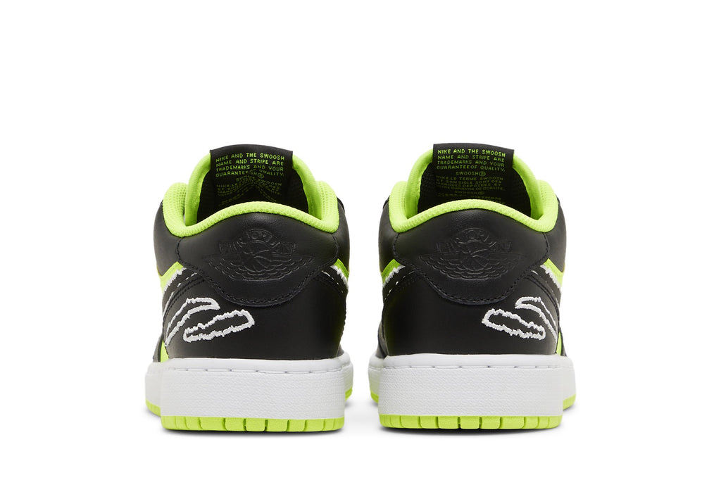 Jordan 1 Low SE Black Cat Volt (GS) - DX6666-701