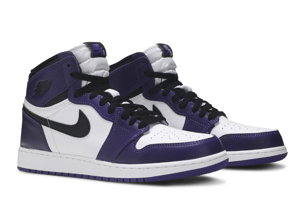 Jordan 1 Retro High Court Purple White (GS) - 575441-500